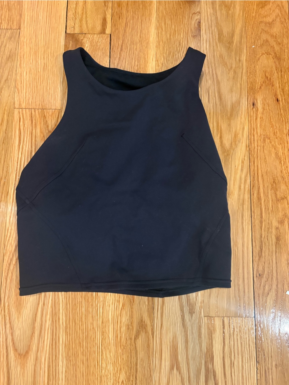 lululemon athletica Black Cropped High-Neck Tank